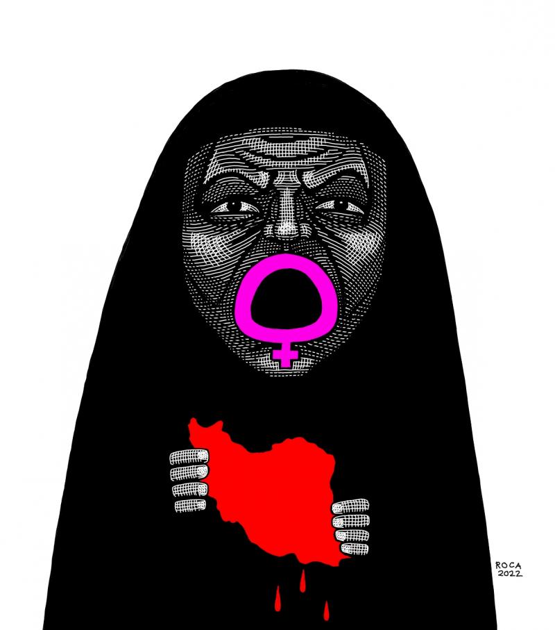 Iran women's rights protests Cartoon Movement
